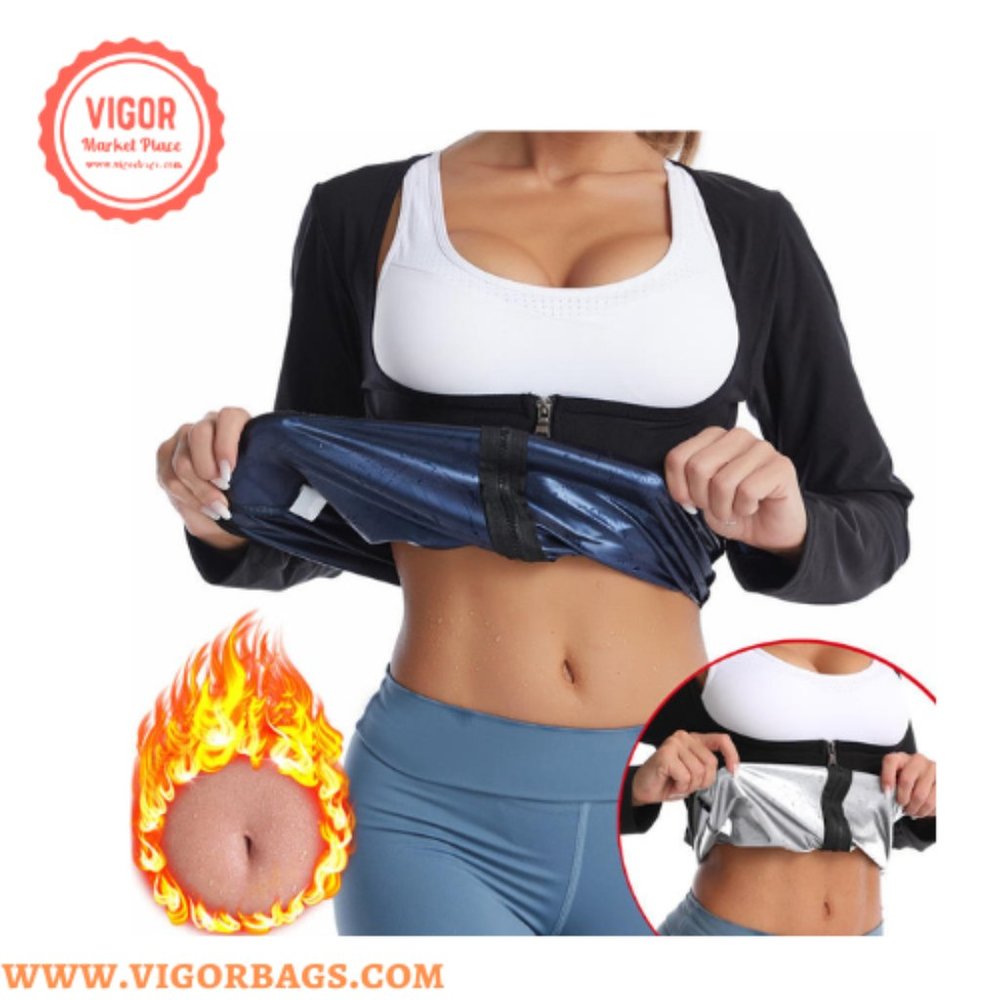 Women Men Shaper Body Building Coat U-shaped Super Sweat Fat Burner Slimming Swe